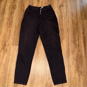 Vintage 90’s Womens Gitano Burgundy Denim Jeans Button Fly Mom High Rise Size 10